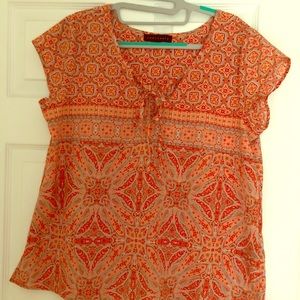 Cap sleeves boho top